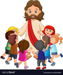 Illustration Of Cartoon Jesus Christ Being Surrounded By Children Download A Free Preview Or High Quality Adobe Illustrat Jesus Cartoon Jesus Pictures Cartoon