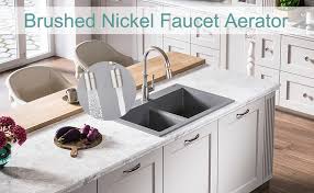 How clean kitchen sink aerator sprayer depot review. Amazon Com Waternymph Kitchen Sink Faucet Aerator Solid Brass Big Angle Swivel Faucet Aerator Dual Function 2 Sprayer Kitchen Faucet Attachment Swivel Sprayer 360 Degree Swivel Brushed Nickel 1 8gpm Everything Else