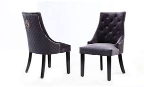 Is it your turn to host next? Ck Home Living Pair Of Grey Quilted Velvet Dining Chairs Knocker Round Lion Dark Grey W Round Knocker Buy Online In Grenada At Grenada Desertcart Com Productid 113902851