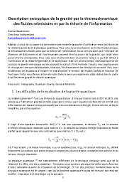 Que je gravisse que tu gravisses qu'il/elle gravît que nous gravissions que vous gravissiez qu'ils/elles gravissent. Pdf Description Entropique De La Gravite Par La Thermodynamique Des Fluides Relativistes Et Par La Theorie De L Information Roman Baudrimont Academia Edu