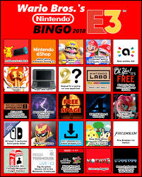My e3 (nintendo) bingo prediction! E3 Countdown Bingo Today S The Day Direct Treehouse And Invitational Page 2 Smashboards