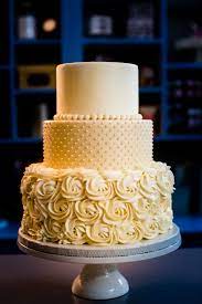 Elegant Ivory 3 Tier Wedding Cake Buttercream Roses Fondant Pearls And A Simple Fondant To Buttercream Wedding Cake Tiered Wedding Cake 3 Tier Wedding Cakes