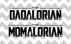 Dadalorian And Momalorian Svg Png Jpg Inspired By The Mandalorian In 2020 Svg Mandalorian Silhouette Png