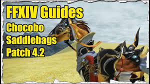 FFXIV How to use Chocobo Saddlebag Guide - Stormblood - YouTube