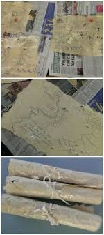 Diy Treasure Maps 1 Rip The Edges Of A3 Sized Paper 2 Draw On Map In Permanent Texta Google For Ideas 3 Paint W Pirate Crafts Pirate Decor Pirate Kids