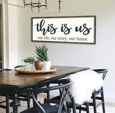 This Is Us Home Decor Farmhouse Sign Gallery Wall Decor Etsy Dining Room Wall Decor Large Dining Room Large Living Room Decor