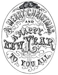 10 Black And White New Year Clipart Christmas Typography Old Time Christmas Graphics Fairy