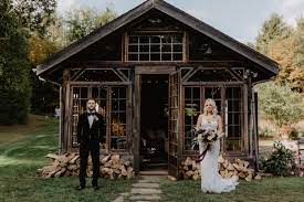 The preservation of the cabins and buildings is truly amazing. Edgy Romantic Catskills Wedding At Foxfire Mountain House Junebug Weddings