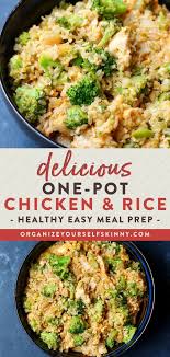 Healthy One Pot Chicken And Rice Recipe Healthy Dinner Recipes Chicken Dinner Recipes Easy Quick Dinner Meal Prep