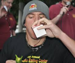 Eating champ wins fiesta jalapeno contest