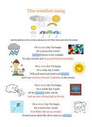 Maybe you would like to learn more about one of these? The Weather Song Worksheet