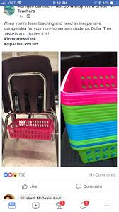 Classroom Desk Storage Hack Teacher Classroom Classroom Organization Classroom Storage