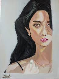 Acrylic portrait painting