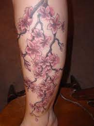 Cherry Blossom Leg Tattoo This Is Mine And I Absolutely Love It Tattoos Blossom Tree Tattoo Side Leg Tattoo