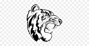 Silhouette tiger head roaring sideview isolated vector icon logo illustration on black and white style. Tiger Face Side View Drawing Free Transparent Png Clipart Images Download