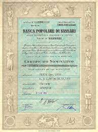 L'assemblea ordinaria dei soci della banca agricola popolare di ragusa s.c.p.a. Banca Popolare Di Sassari Titolo Finanziario Storico Scripomuseum