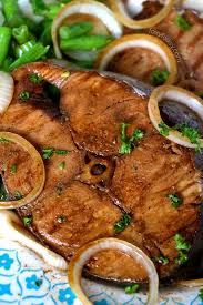 Fish Steak Mackerel Tanigue Filipino Style Foxy Folksy Recipe Fish Steak Recipe Mackerel Recipes Fish Recipe Filipino