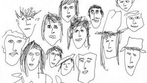 Koester Die Krabbelende Collega Eenvoudige Kunst Krabbels Drawing