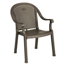 Case Of 16 Grosfillex Us720037 99720037 Sumatra Bronze Mist Classic Stacking Resin Armchair Resin Patio Furniture Patio Dining Chairs Patio Dining