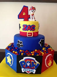 Paw Patrol Simple Birthday Cake For 4 Year Old Boy Loading Cumpleanos Patrulla De La Pata Tarta De Patrulla Canina Torta Para Fiesta