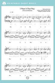 I Want It That Way By Backstreet Boys Piano Sheet Music Advanced Level Piano Sheet Music Sheet Music Piano Sheet