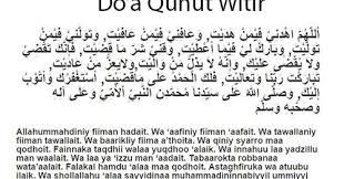Solat witir adalah solat sunat yang istimewa dan sangat digalakkan islam. Doa Qunut Witir Pendek