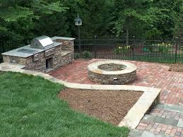 Excavate the area to a depth of 8. Natural Stone Outdoor Grill Natural Stone Fire Pit Traditional Exterior Charlotte By Charlotte Pavers Stone Houzz