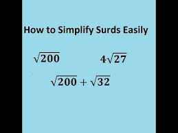 Simplifying Surds Easily The Trick For Gcse And A Level Core 1 Maths Revision Video Youtube Studying Math Math Work Education Math