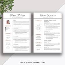 Choose a template from our collection, save it on your device and edit it. Professional Resume Template 2021 Cv Template 1 3 Page Creative Resume Cover Letter Ms Word Instant Download The Oliver Resume Plannermarket Com Best Selling Printable Templates For Everyone