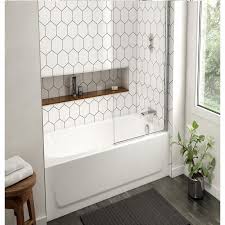 Bootz Industries Honolulu 46 5 In Left Drain Rectangular Alcove Soaking Bathtub In White 011 3379 00 In 2020 Bathroom Trends Bathroom Styling Diy Bathroom Decor