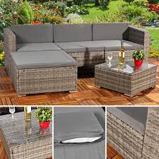 Weisse rattan gartenmöbel deutsche dekor 2020. Rattan Sofa Grau Sitzgarnitur Gartenmobel Kaufland De
