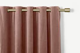 Velvet top curtains one pair faux silk fully lined ring top 66x72. Julius Velvet Eyelet Lined Pair Of Curtains 228 X 228 Soft Pink Made Com