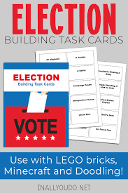 Election Building Task Cards In All You Do In 2020 Task Cards Homeschool Free Homeschool Printables
