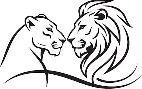 un logo un Leone e leonessa 53421500 Arte vettoriale a Vecteezy