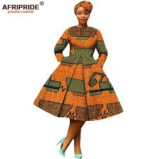 Online Shop African Clothing 2018 Autumn Women Dress Afripride Full Sleeve Calf Length Ball Gr African Dresses For Women Casual Dresses For Women African Dress