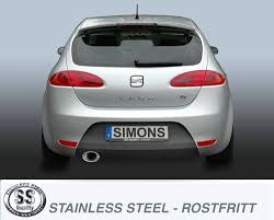 Cobra sports exhausts are a supplier of seat leon sports exhaust systems in sheffield uk. Simons Stainless Steel Exhaust System 90 140 Mm Oval Seat Leon 2 0tfsi Tfsi Fr Model 06 Lexmaul Performance