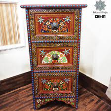 Thewarehouse.pk offers online home decoration items in pakistan at very low price with 7 days return policy and cash on delivery all over pakistan. Hand Crafted Wooden Chester And Drawers Pakistani Crafts
