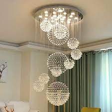 Homker Chandeliers Contemporary Modern Led Crystalound Warm White Light Withemote Control 5w Times Led Ceiling Light Fixtures Modern Chandelier Ceiling Lights