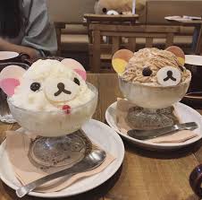 Rilakkuma Korilakkuma Shaved Ice Cream Coconoha Cafe Kyoto Japan Cafe Essen Lebensmittel Essen Leckeres Essen