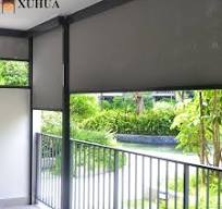 Xuhua Factory Customized Zip Track Blinds Windproof Waterproof PVC Outdoor  Roller Blinds