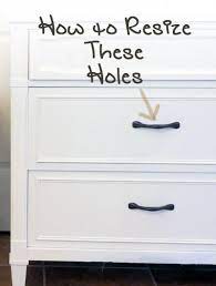 How To Resize Drawer Pull Holes To Fit Standard Pulls Painted Furniture Ideas Furniture Diy Redo Furniture Painted Furniture