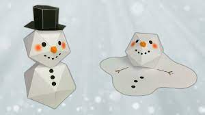Si on n'a pas de neige, on peut toujours en faire, pour ensuite fabriquer un bonhomme de neige ! Diy Bonhomme De Neige En Papier Youtube