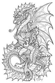 This is black and white coloring page of picture realistic dragons. 20 Free Printable Dragon Coloring Pages For Adults Everfreecoloring Com