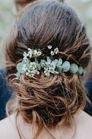 Bride Hairstyle Wedding Hairstyle Eucalyptus Haarschmuck Braut Eukalyptus Haarschmuck Braut Hochzeitsfrisuren Haarschmuck Haarschmuck Hochzeit