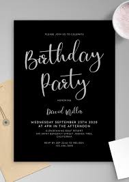 I remembered your birthday and forgot your age. Download Printable Black And White Men S Birthday Invitation Pdf