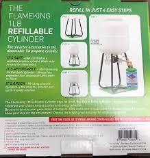 Refilling propane tanks enable us to store and use various gases under very high pressures in a safe manner. Flame King Propane Refill Kit And 1lb Refillable Cylinder Clancy Outdoors