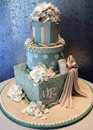Green Victorian Presents Rosebud Cakes Beautiful Cake Designs Gift Box Cakes