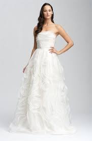 Carmen Marc Valvo Signature Strapless Silk Organza Gown Wedding Dress Big Bust Perfect Wedding Dress Wedding Dress Styles