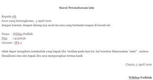 Sebagai contohnya berikut beberapa contoh format penulisan surat permohonan yang baik dan benar. Contoh Surat Keterangan Izin Tidak Masuk Sekolah Kuliah Peranti Guru