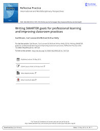 With an action plan, you can track your progress toward your goal. Pdf Writing Smarter Goals For Professional Learning And Improving Classroom Practices